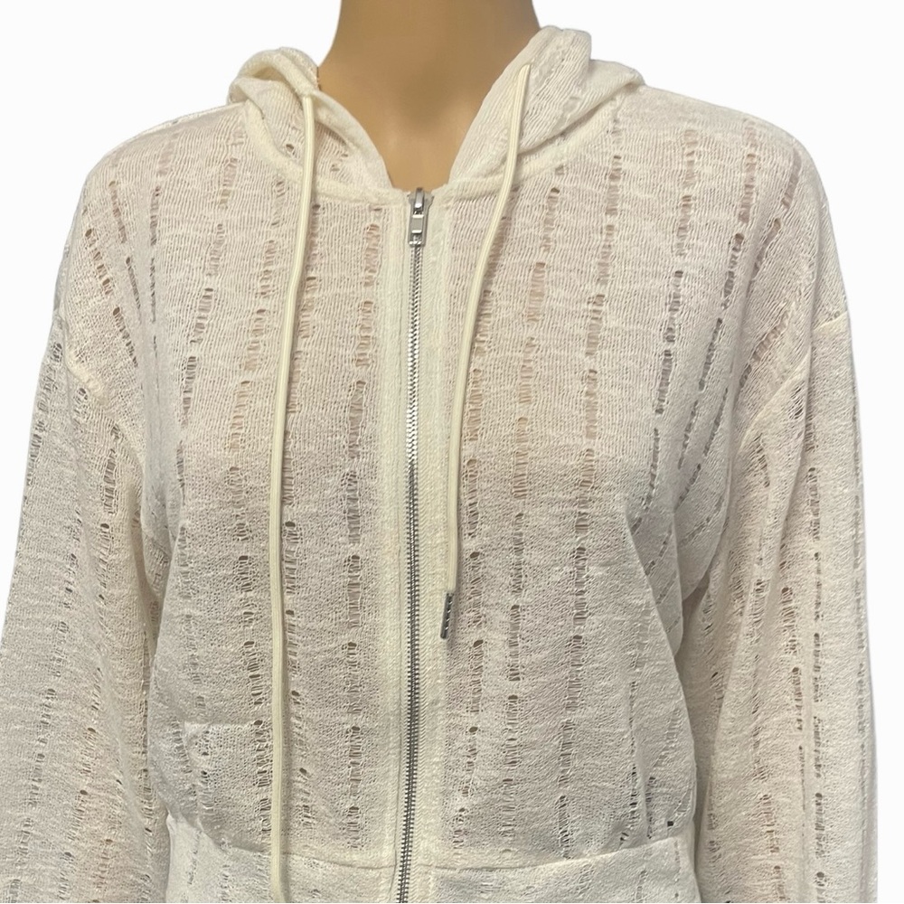 Drawstring Zipper Sweater - Picture 3 of 13
